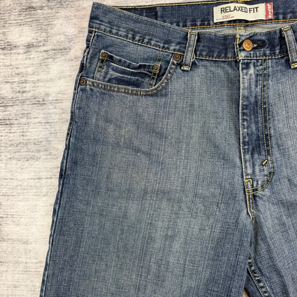 Levis 550‎ Relaxed Fit Denim Shorts Mens 34 Blue Cotton Jean Jorts